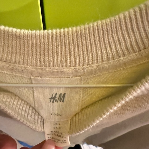 Men's beige sweater size L from H&M - Picture 4 of 5